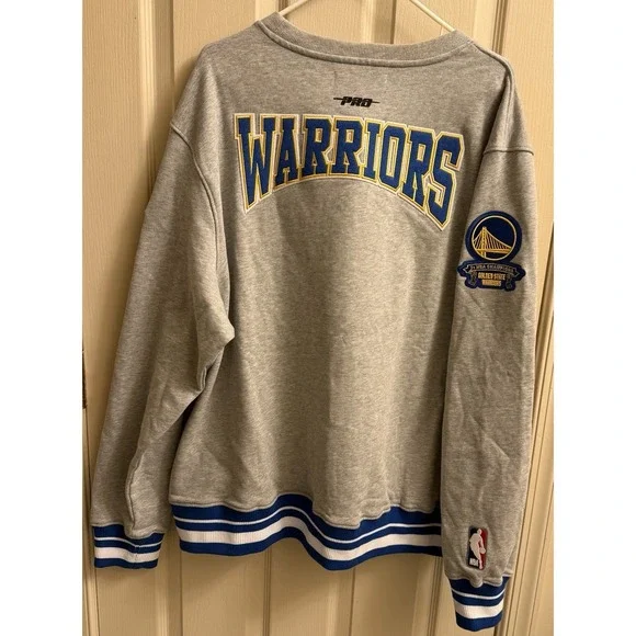 Pro Standard Golden State Warriors Crest Emblem Heather Grey Sweatshirt Men's 3X